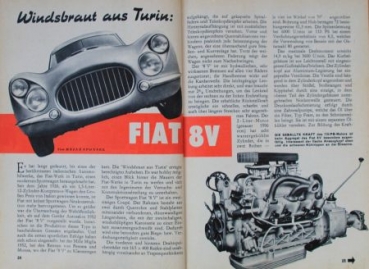 "Hobby - Das Magazin der Technik" 1954 Fiat V8 Technical-Magazine (6578)